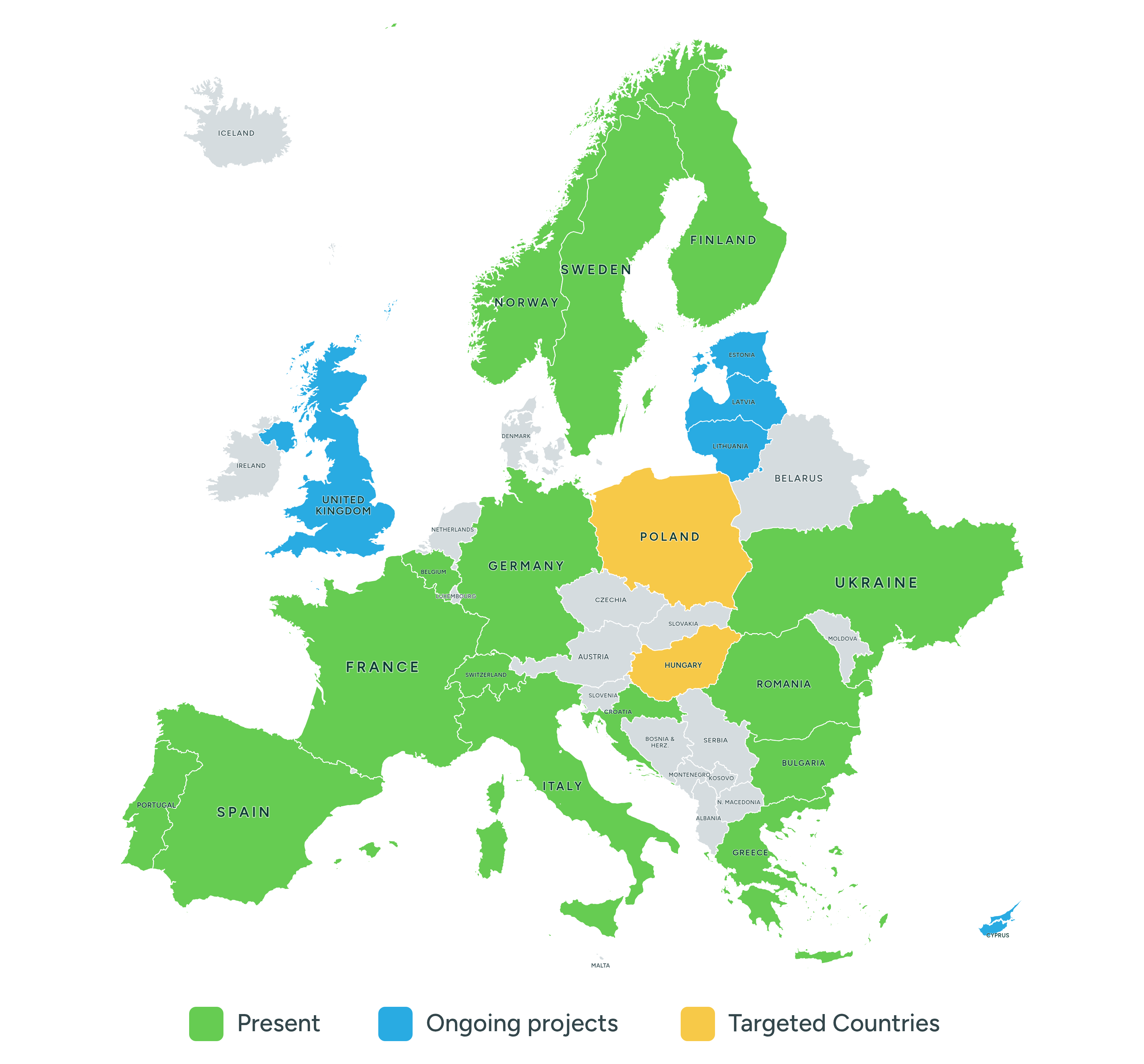 EMS world wide map